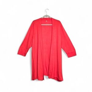Talbots Long Cardigan Sweater. Coral 2X